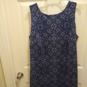 Blue Paisley Talbots dress 1X